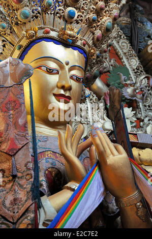 China, Provinz Gansu, Amdo, Xiahe, Kloster Labrang Gongtang Chorten, Statue von Buddha Stockfoto