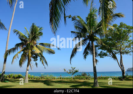 Indonesien, Lombok, Senggigi Searesort, den Garten von Senggigi Beach Hotel Stockfoto