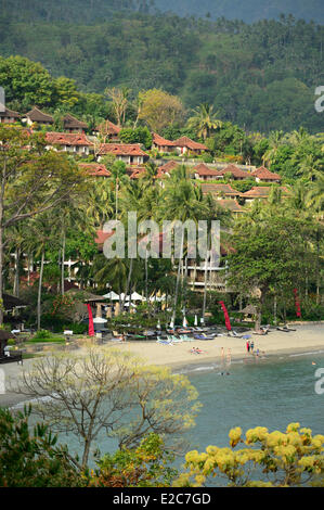 Indonesien, Lombok, Senggigi Searesort, der Strand des Sheraton Hotels Stockfoto