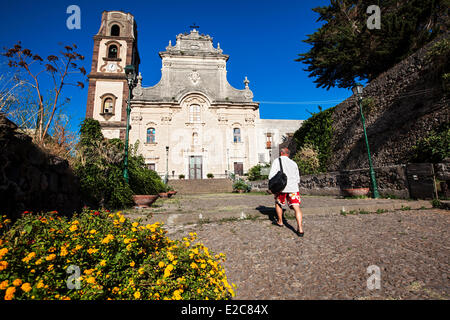 Italien, Sizilien, Äolischen Inseln, Weltkulturerbe der UNESCO, Insel Lipari, Kathedrale San Bartolomeo Stockfoto