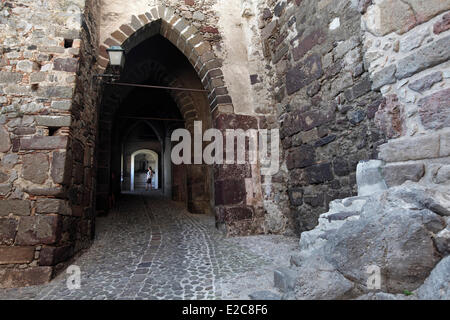 Italien, Sizilien, Äolischen Inseln, aufgeführt als Weltkulturerbe der UNESCO, Schloss von Lipari Stockfoto
