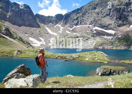 Frankreich, Haute Garonne, Bagneres de Luchon, Seen in der Nähe des Col de Venasque Stockfoto