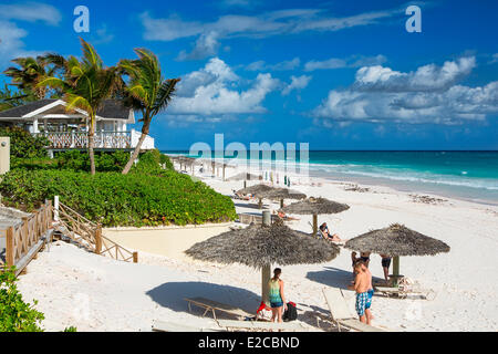Bahamas, Harbour Island, Strand von Coral Sands Hotel Stockfoto