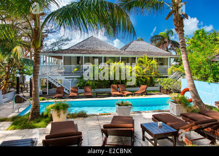 Bahamas, Hafeninsel, Landing Hotel Stockfoto