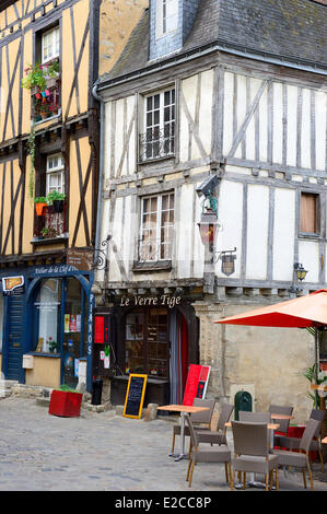 Frankreich, Le Mans, Sarthe, zitieren Plantagenet (Old Town), Grande rue, das Restaurant Le Verre Tige Stockfoto