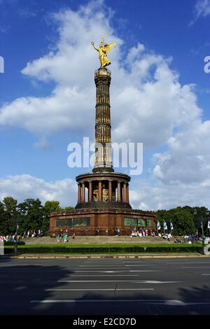 Deutschland, Berlin, Mitte, in der Mitte Tiergarten park, die Siegessäule (Sieg-Spalte), 70 Meter hoch, feiert die Stockfoto
