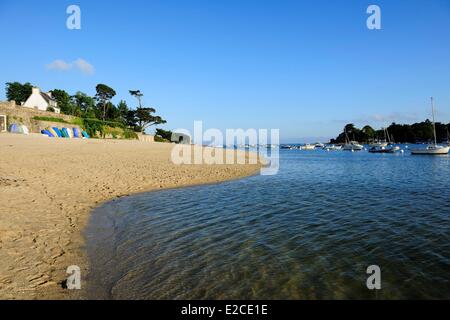 Frankreich, Finistere, Benodet, Coq-Strand in der Odet-Mündung Stockfoto