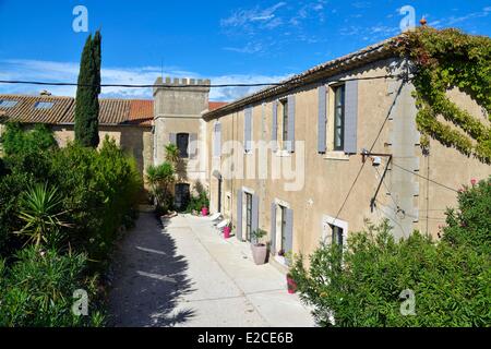 Frankreich, Herault, Serignan, Domaine des Layres, ehemaligen Weinberg komplett erneuert in Gästehäusern Stockfoto