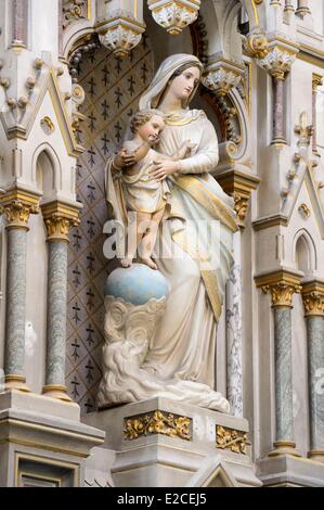 Frankreich, Ille et Vilaine, Costa Smeralda, Cancale, Pfarrei Kirche Saint Meen durch Architekt A.L. Frangeul zwischen 1876 und 1886 Stockfoto