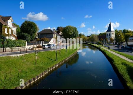 Frankreich, Seine et Marne, Claye Souilly, Canal de l'Ourcq Stockfoto