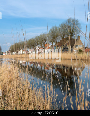 Blick auf Damme, eines der schönsten mittelalterlichen Dörfchen in Flandern, Belgien Stockfoto