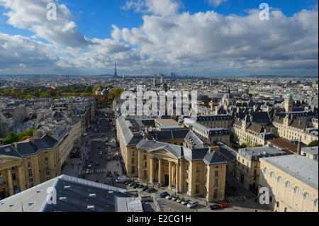 Frankreich, Paris, Quartier Latin, Soufflot Straße, Rathaus des 5. Arrondissements am Eingang zur juristischen Fakultät rechts und links Stockfoto