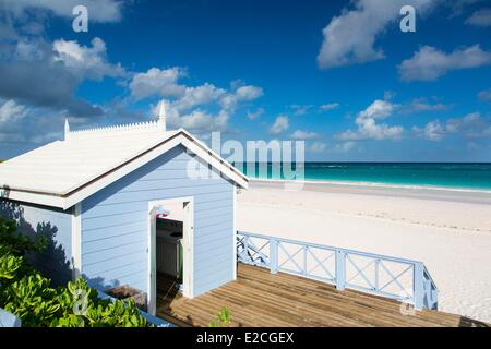 Harbour Island, Bahamas Pink Sands Hotel, der blaue Balken Stockfoto