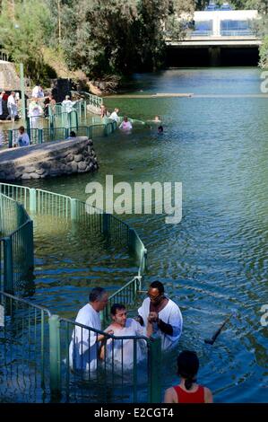 Northern District, Galiläa, Tiberias, Israel, See Genezareth, Yardenit Taufstelle am Jordan River Stockfoto