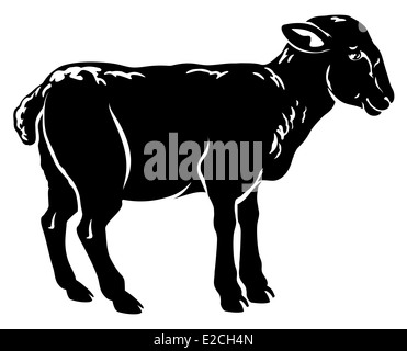 Ein Beispiel für ein Lamm, könnte ein Label für Lamm Stockfoto