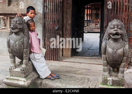 Nepal, Kathmandu-Tal, Weltkulturerbe von UNESCO, Kathmandu, Straßenszene Stockfoto