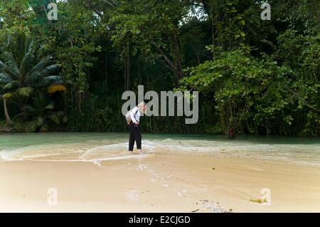 Jamaika, Westindische Inseln, Pfarrkirche von Portland, Grafschaft Surrey Bereich von Port Antonio, Französisch Mann Cove beach Stockfoto