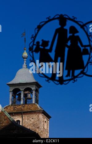 Schweiz, Kanton Waadt, Vevey, Teil der alten Stadt Stockfoto