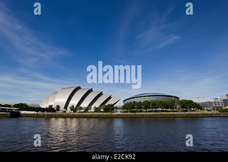 SECC und SSE Hydro-Arena in Glasgow auf dem River Clyde Stockfoto