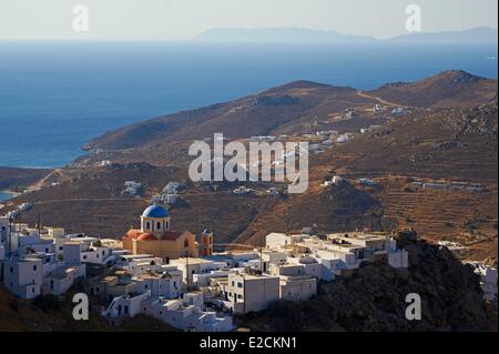 Griechenland-Kykladen-Serifos Insel Serifos auf dem Felssporn Stockfoto