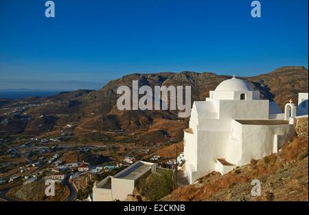 Griechenland-Kykladen-Serifos Insel Serifos auf dem Felssporn Stockfoto