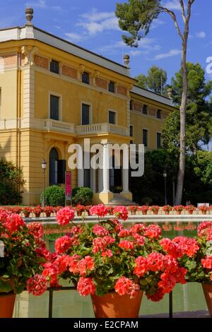 Spanien-Katalonien-Barcelona Palast und Garten Pedralbes königliche Residenz erbaut 1920 beherbergt das Museum der dekorativen Künste Stockfoto