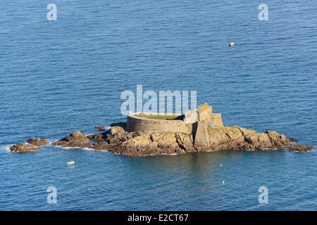 Frankreich-Ille et Vilaine Côte Emeraude (Emerald Kosten) Saint Malo Fort du Petit werden von Vauban erbaut, im 17. Jahrhundert in der Stockfoto