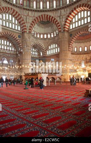 Türkei, europäische Seite Trakia Region Edirne Selimiye Moschee des Architekten Sinan als Weltkulturerbe von der Unesco gelistet Stockfoto