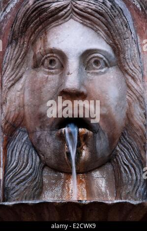 Italien Lazio Rom Altstadt Weltkulturerbe von UNESCO Fontana del Mascherone in Via Giulia Stockfoto