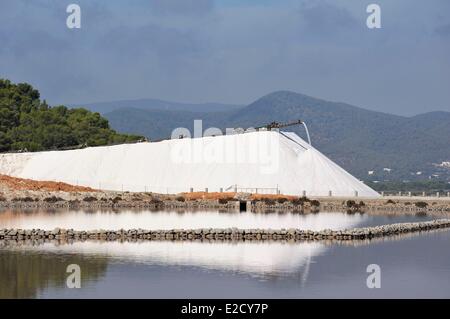 Spanien Balearen Ibiza Sant Jordi Salinen Salzabbau Stockfoto