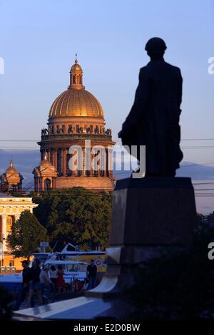 Russland Sankt Petersburg aufgeführt als Weltkulturerbe von der UNESCO der St. Isaaks Kathedrale eines ist der größten in der Welt nach Stockfoto