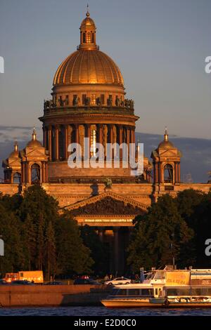 Russland Sankt Petersburg aufgeführt als Weltkulturerbe von der UNESCO der St. Isaaks Kathedrale eines ist der größten in der Welt nach Stockfoto