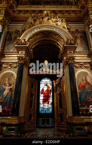 Russland Sankt Petersburg Weltkulturerbe von UNESCO-Innenansicht der St. Isaaks Kathedrale Stockfoto