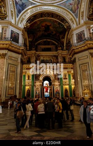 Russland Sankt Petersburg Weltkulturerbe von UNESCO-Innenansicht der St. Isaaks Kathedrale Stockfoto