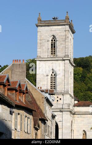 Frankreich-Doubs-Baume Les Dames der St. Martinskirche des 17. Jahrhunderts Neo Gothic Stockfoto