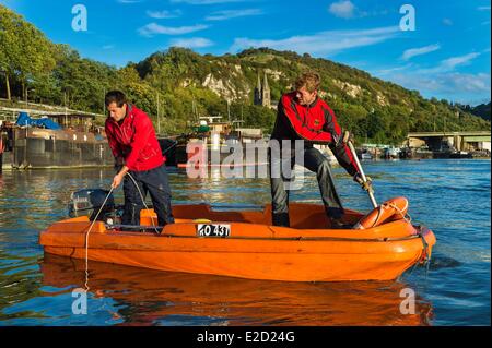 Frankreich Seine Maritime Rouen Lacroix Insel nautische Zentrum Stockfoto