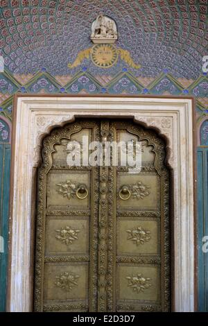 Indien Rajasthan Jaipur City Palace gebaut zwischen 1729 und 1732 zunächst von Sawai Jai Singh II Stockfoto