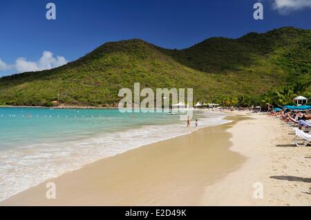 Frankreich Guadeloupe St. Martin-Anse Marcel sandigen Strand Stockfoto