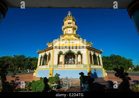 Vietnam Tay Ninh Provinz Stadt von Tay Ninh Frauen üben die inländischen Ritus im Tempel Cao Dai Thanh, dass Stockfoto