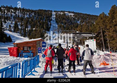 Frankreich-Pyrenäen-Orientales Skiort Font Romeu Pyrenäen 2000 Stockfoto