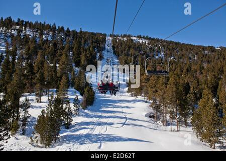 Frankreich-Pyrenäen-Orientales Skiort Font Romeu Pyrenäen 2000 Stockfoto