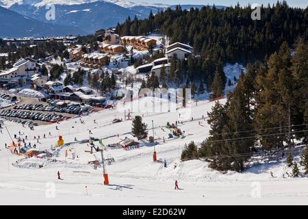 Frankreich-Pyrenäen-Orientales Skiort Font Romeu Pyrenäen 2000 Pyrenäen 2000 Stockfoto