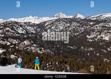 Frankreich-Pyrenäen-Orientales Skiort Font Romeu Pyrenäen 2000 Stockfoto