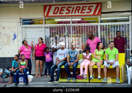 Niederländische Antillen Curacao Insel Willemstad Weltkulturerbe von UNESCO Otrabanda Bezirk Karibik während des Karnevals Stockfoto