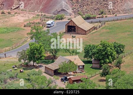 Vereinigten Staaten Utah Colorado Plateau Capitol Reef National Park Fruita Oase historischen Gifford Bauernhaus Stockfoto