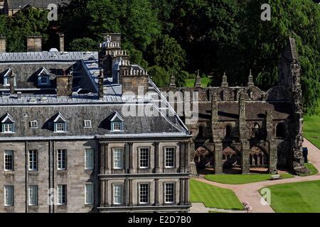 Vereinigtes Königreich Schottland Edinburgh Weltkulturerbe von UNESCO Palast Holyroodhouse Holyrood Abbey Stockfoto