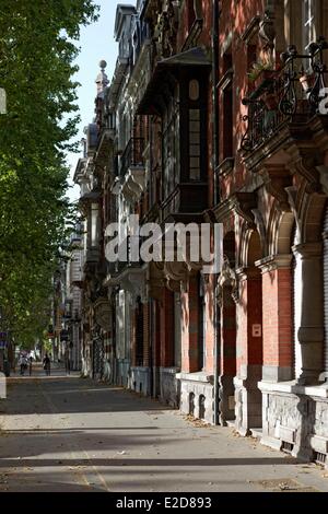 Frankreich Nord Lille Altstadt alten Lille Fassaden von Jean-Baptiste Lebas boulevard Stockfoto