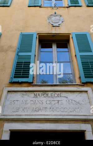 Frankreich Corse du Sud Ajaccio Bonaparte House Museum in das Geburtshaus von Napoleon Bonaparte Stockfoto