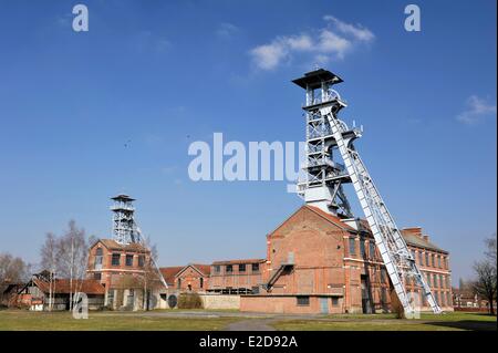 Frankreich Nord Wallers meine Website der Grube von Arenberg Weltkulturerbe von UNESCO Headframes der Gruben 2 und 1 Stockfoto