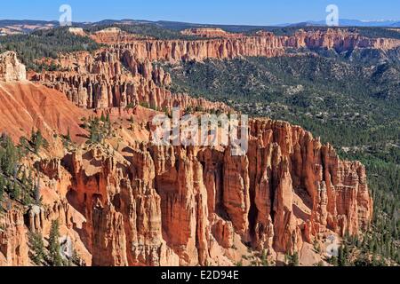 Vereinigten Staaten Colorado Plateau Bryce Canyon National Park in Utah Blick vom Rainbow Point Stockfoto